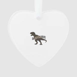 Daddysaurus Dinosaurus Vintage Gravure Shirt Ontwe Ornament