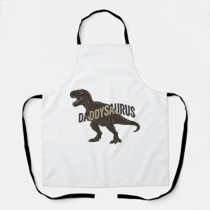 Daddysaurus Dinosaurus Vintage Gravure Shirt Ontwe Schort