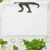Daddysaurus Dinosaurus Vintage Gravure Shirt Ontwe Theedoek (Gevouwen)