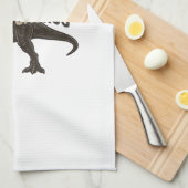 Daddysaurus Dinosaurus Vintage Gravure Shirt Ontwe Theedoek (Quarter Fold)