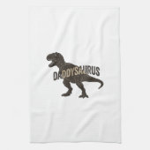 Daddysaurus Dinosaurus Vintage Gravure Shirt Ontwe Theedoek (Verticaal)