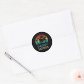 Daddysaurus Funny Vaderdag T Rex Dad Saurus Ronde Sticker (Envelop)