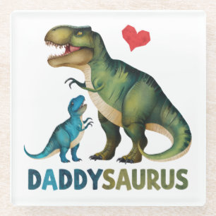 Daddysaurus Glazen Onderzetter