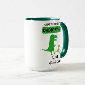Daddysaurus Mug, Mug Fête des pères personnalisée (Devant droit)
