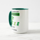 Daddysaurus Mug, Mug Fête des pères personnalisée (Devant gauche)