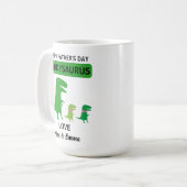 Daddysaurus Mug, Mug Fête des pères personnalisée (Devant gauche)