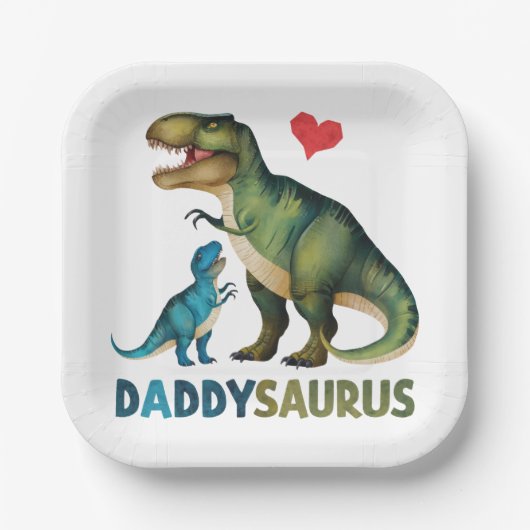 Daddysaurus Papieren Bordje (Voorkant)