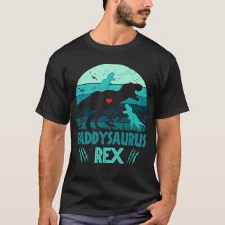 Daddysaurus Rex 2 Kinder  vaders Dag Gifts T-shirt