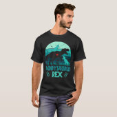 Daddysaurus Rex 2 Kinder vaders Dag Gifts T-shirt (Voorkant volledig)