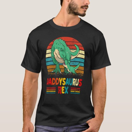 Daddysaurus Rex Dinosaur Dad saurus Family Matchi T-shirt (Voorkant)