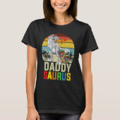 Daddysaurus Rex Dinosaur Daddy Saurus Autism Aware T-shirt (Voorkant)