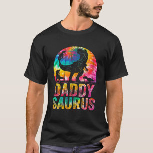 Daddysaurus T Rex Dinosaur Dad Saurus Family Mat T-shirt