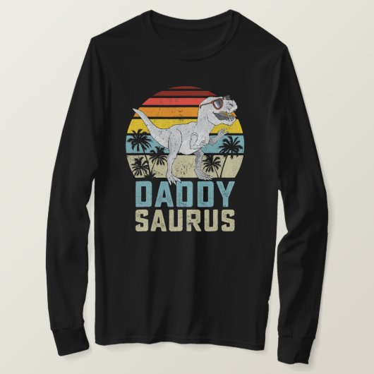 Daddysaurus T Rex Dinosaur Daddy Saurus Family T-shirt (Design voorkant)