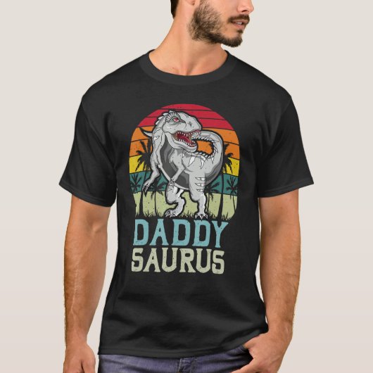 Daddysaurus Trex Dino Family Matching Trex Birthd T-shirt (Voorkant)