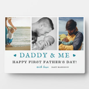 Daddyy & Me' 3-foto Collage 1e Vaderdag Fotoplaat