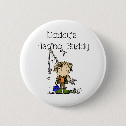 DADFISHINGBUDDY.png Ronde Button 5,7 Cm (Voorkant)