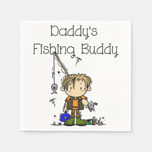 DADFISHINGBUDDY.png Servetten (Voorkant)