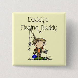 DADFISHINGBUDDY.png Vierkante Button 5,1 Cm
