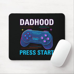 Dadhood Press Start Retro Gamer Design Muismat