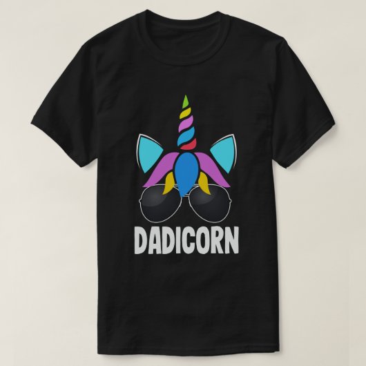 Dadicorn Funny Unicorn Dad Vaderdag Gift T-shirt (Design voorkant)