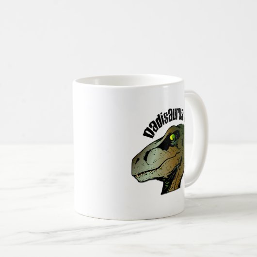 Dadisaurus Rex : Mug de café double imprimé (Devant droit)