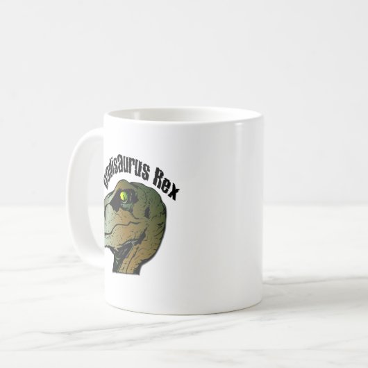 Dadisaurus Rex : Mug de café double imprimé (Devant gauche)