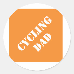 Dadisms Cycling Dad Ronde Sticker