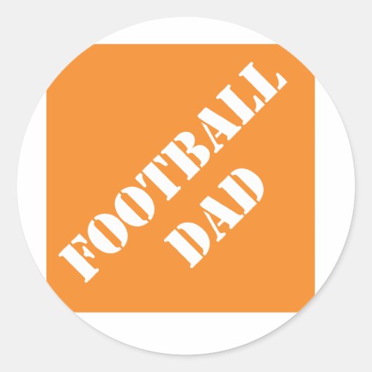 Dadisms Football Dad Ronde Sticker (Voorkant)