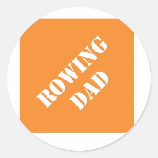 Dadisms Rowing Dad Ronde Sticker (Voorkant)
