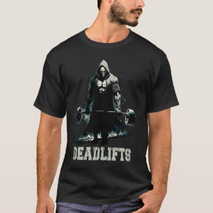 Dadliften Gym Beendag Grim Reaper Deadlift Wei T-shirt