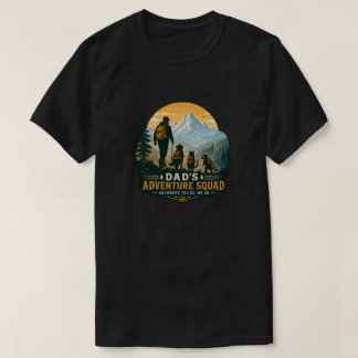Dad's Adventure Squad Retro Mountain Hiking Gift T-shirt