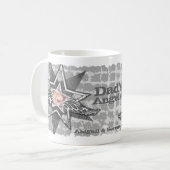 Dads Angels in sterren foto grijze mok (Voorkant links)