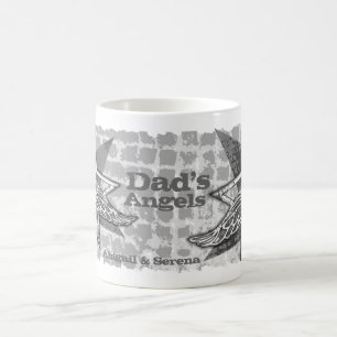 Dads Angels in sterren foto grijze mok