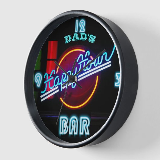 DAD'S BAR, MANCAVE, DEN - Neon Clock (Hoek)
