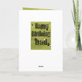 Dads Bowles de pelouse carte d'anniversaire, (Dos)