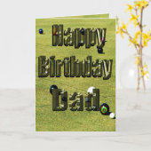 Dads Bowles de pelouse carte d'anniversaire, (Fleur jaune)