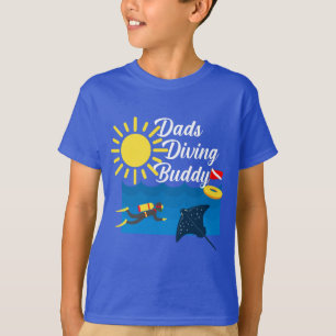 Dads Dads Diving Buddy Design - Kinderen Basic T-S T-shirt