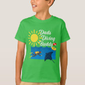 Dads Dads Diving Buddy Design - Kinderen Basic T-S T-shirt (Voorkant)
