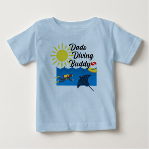 Dads Diving Buddy Design - Baby Fine Jersey T-Shir