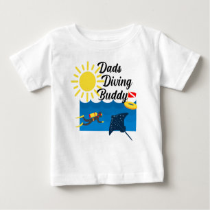 Dads Diving Buddy Design - Baby Fine Jersey T-Shir