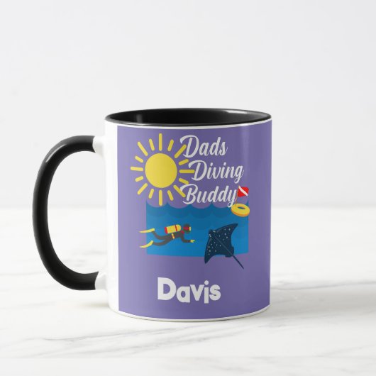Dads Diving Buddy Design - Combo Mug (Gauche)