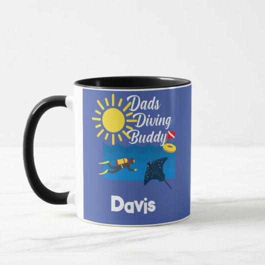 Dads Diving Buddy Design - Combo Mug (Gauche)