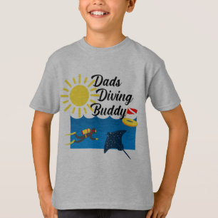 Dads Diving Buddy Design - T-Shirt de base pour en