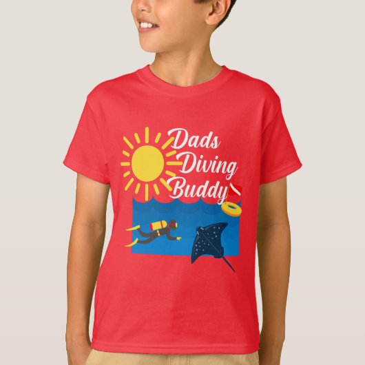Dads Diving Buddy Design - T-Shirt de base pour en (Devant)