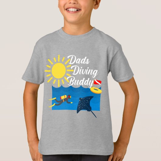 Dads Diving Buddy Design - T-Shirt de base pour en (Devant)