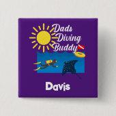 Dads duikboeddontwerp - Square Button (Voorkant)