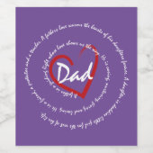 Dads en vaders wijn etiket (Enkel label)