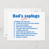 Dads favoriete gezegden briefkaart (Voorkant / Achterkant)