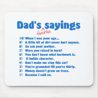 Dads favoriete gezegden mousepad muismat