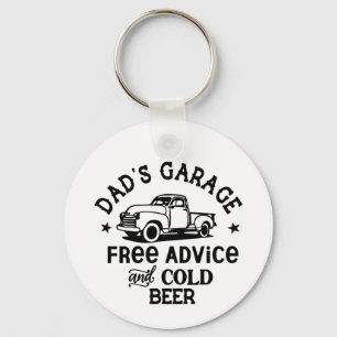 Dad's Garage Gratis Advies Koude Bier Truck Sleutelhanger